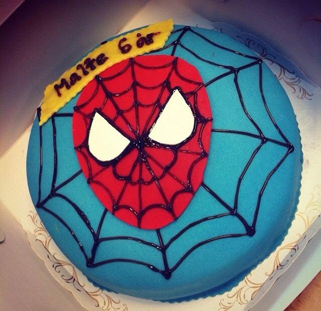 Spiderman tårta